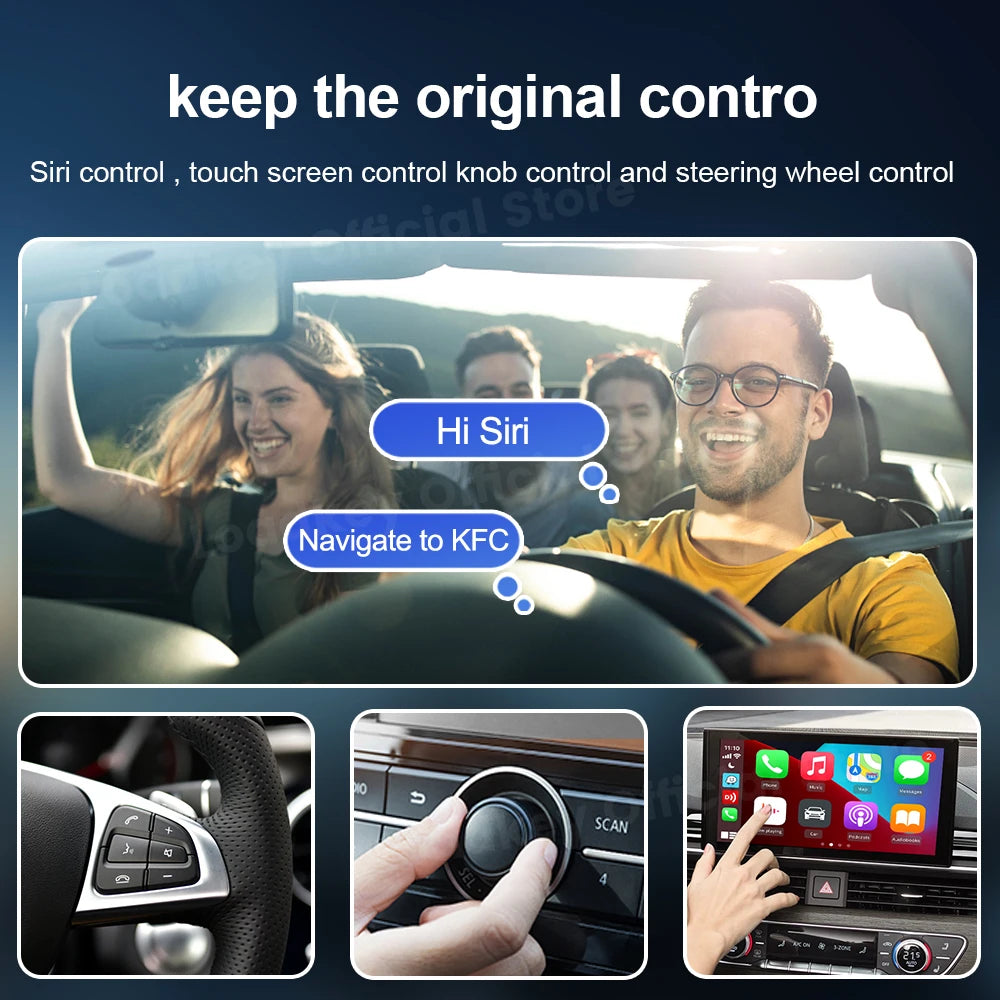 DriveSync Pro – 2-in-1 Wireless CarPlay & Android Auto Adapter