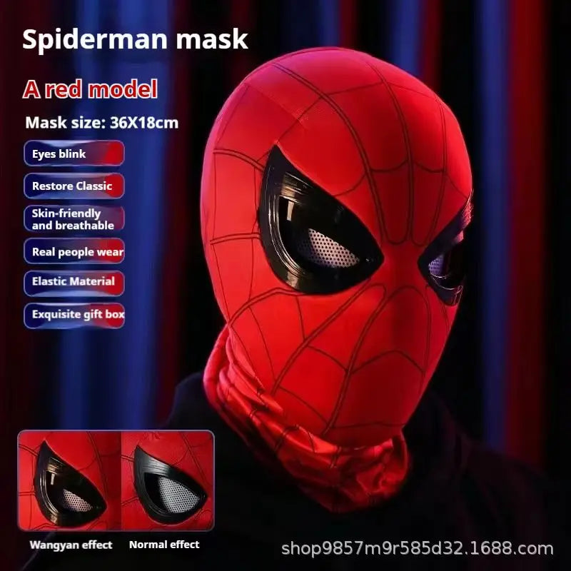 SpiderVision Mask – Movable Eye Spider-Man Helmet