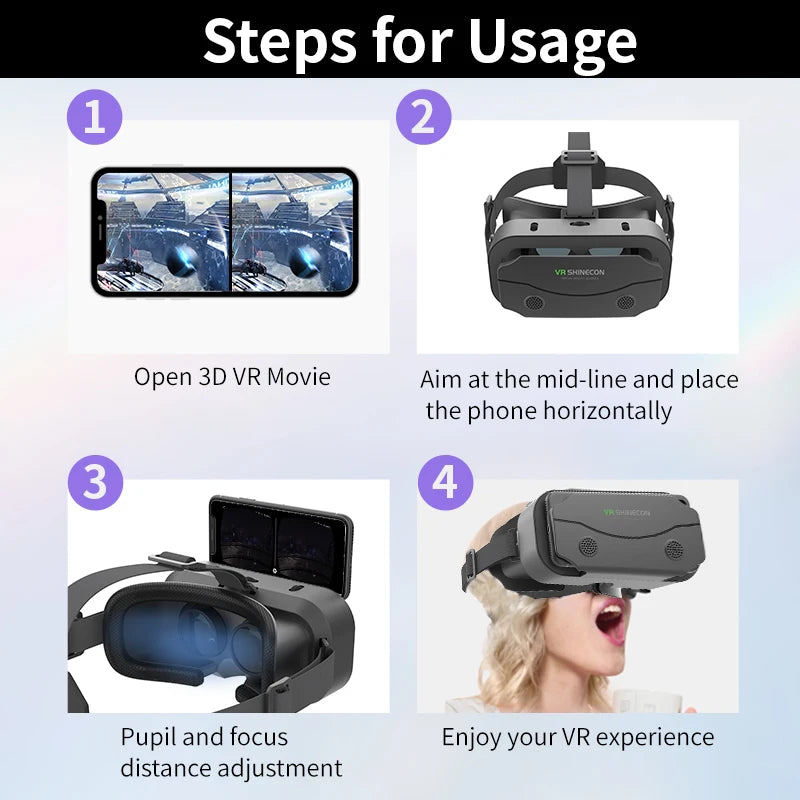 VisionVibe VR – Virtual Reality Headset