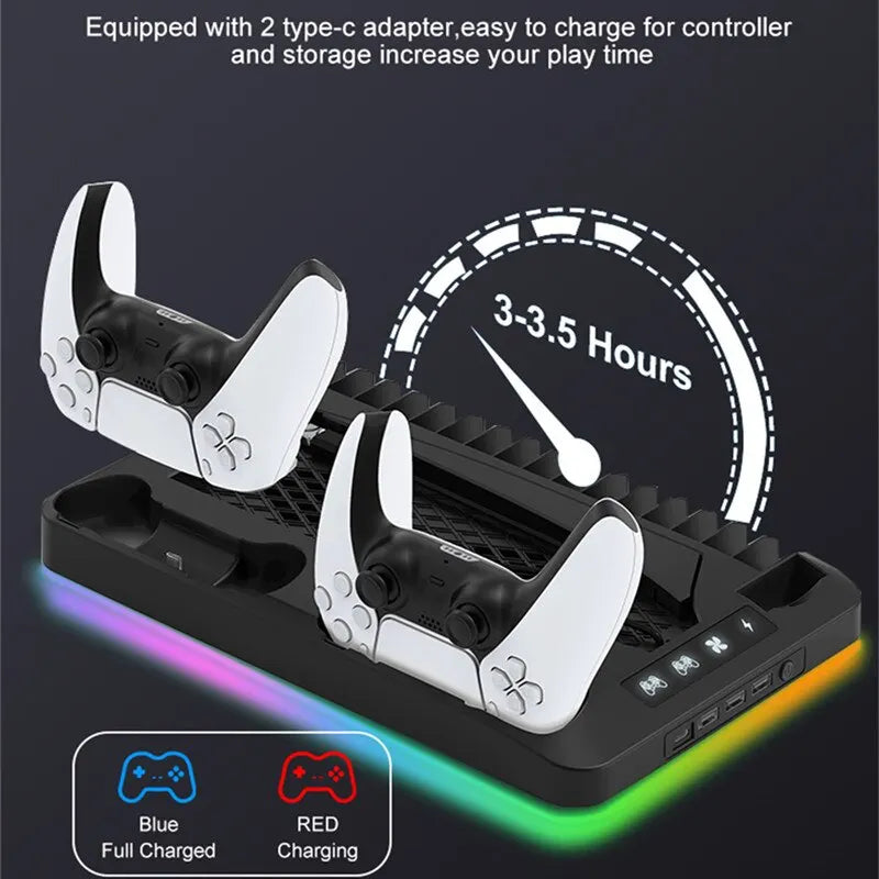 PSCool Pro – RGB Cooling Station for PS5