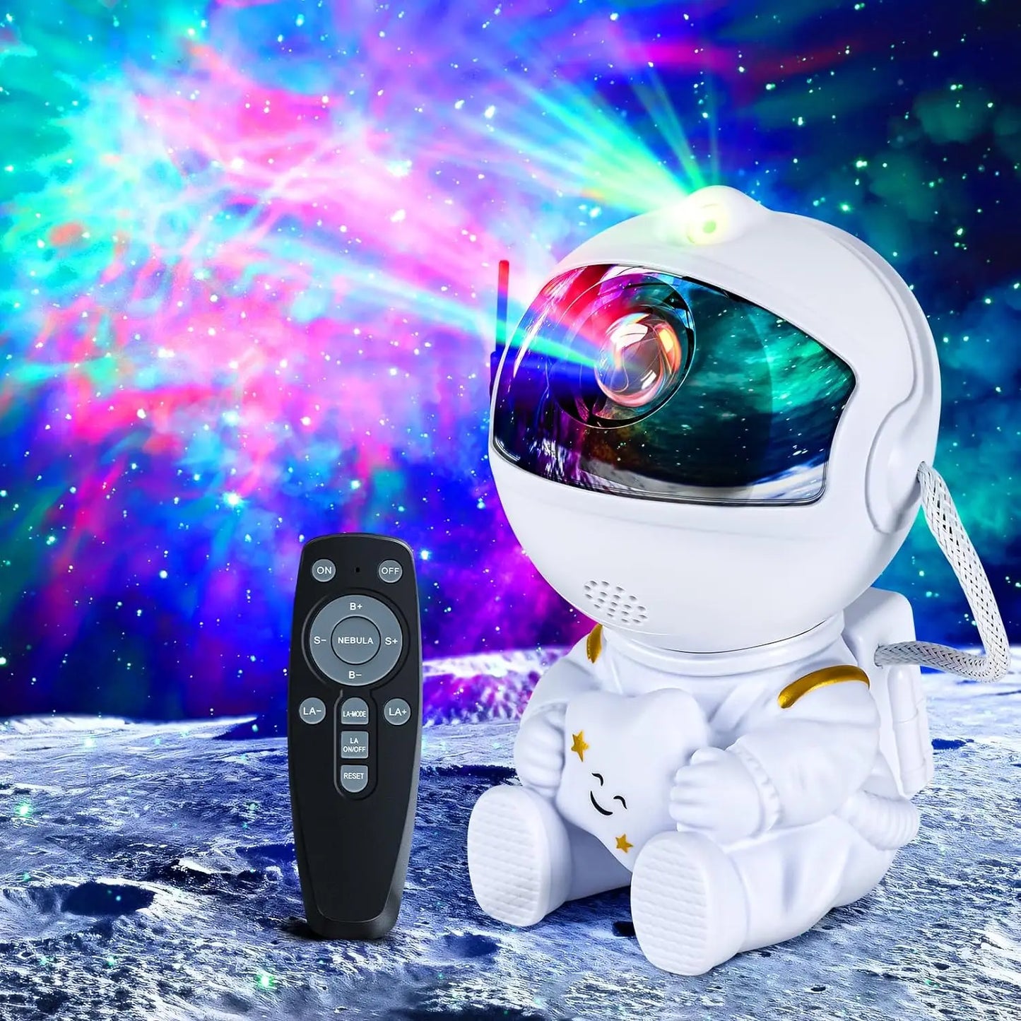 AstroGlow Galaxy Projector – Astronaut Starry Sky Night Light