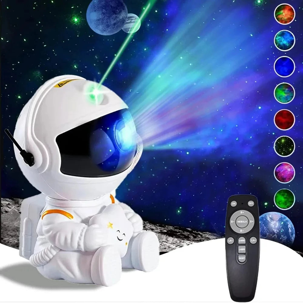 AstroGlow Galaxy Projector – Astronaut Starry Sky Night Light